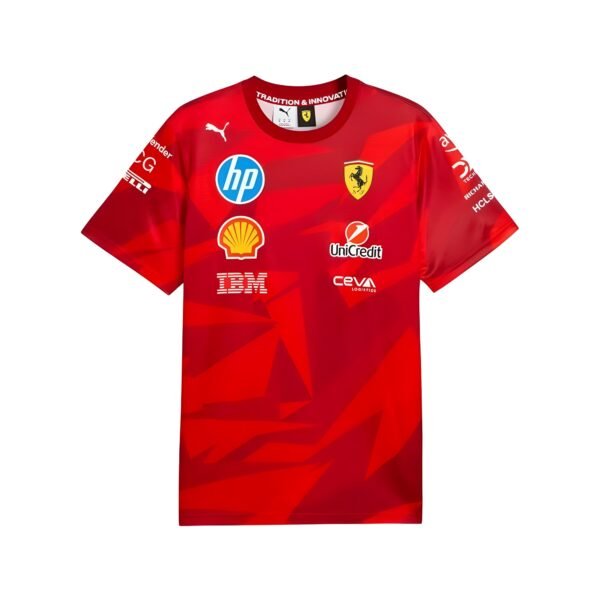 T-shirt Scuderia Ferrari Las Vegas GP 2025 rouge face