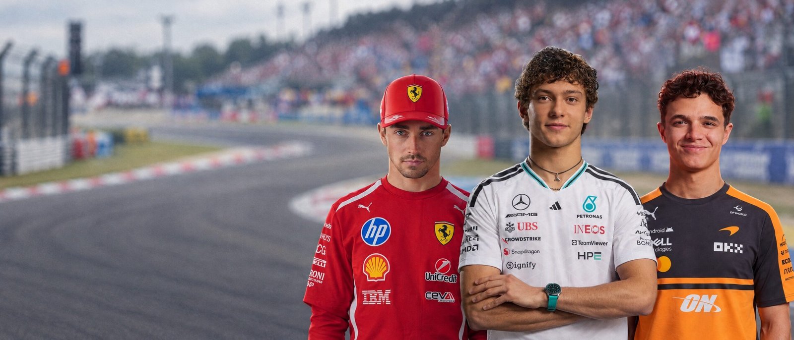 Leclerc, Antonelli and Norris