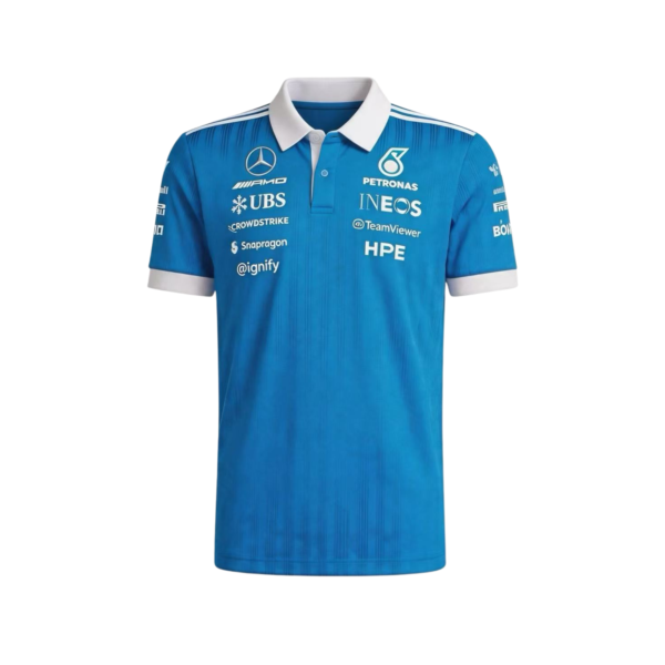 Mercedes AMG Petronas F1 2026 Wonder Blue Polo